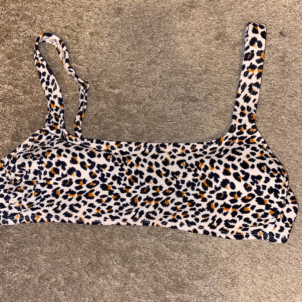 Leopard print bikini top